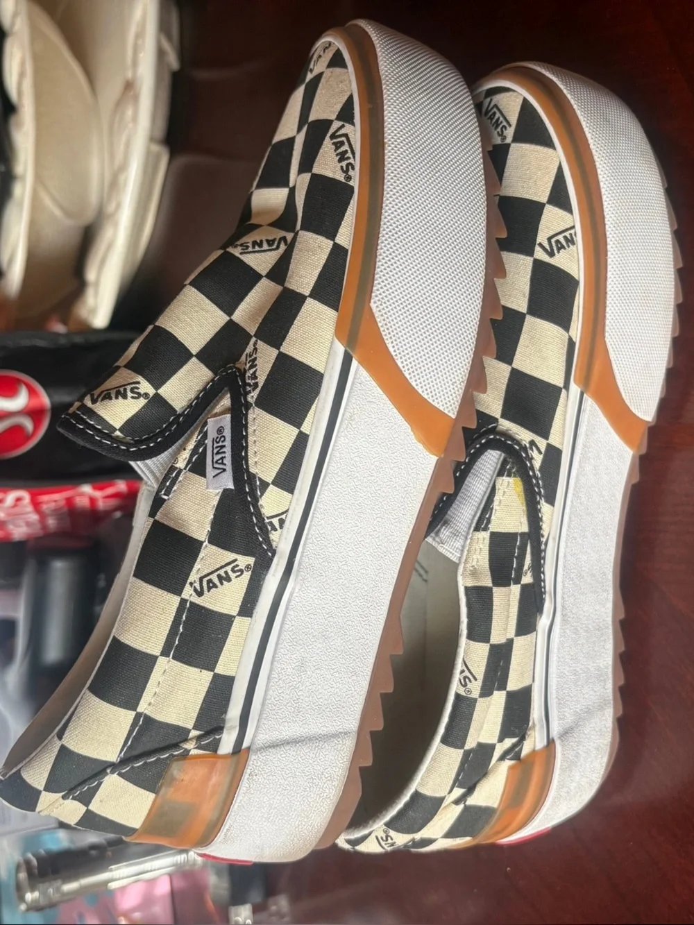 Vans era Checkerboard Slip-On platforms